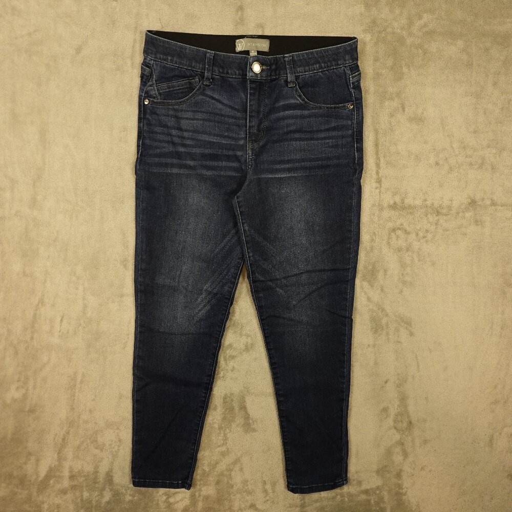 Wit & Wisdom Jeans Sophie High Rise Skinny Women's 10 Blue Wash Stretch